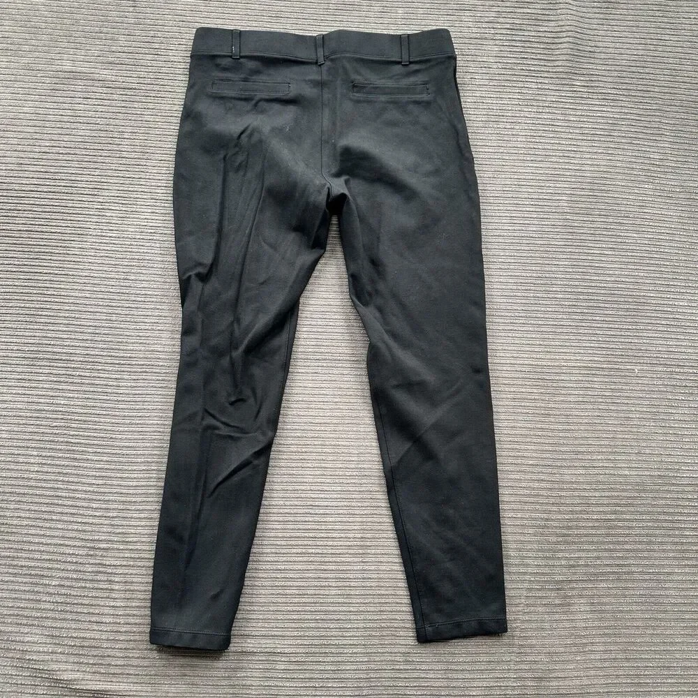 Betabrand Crop Classic Dress Pant‎ Women Medium Petite Black Rayon Office.